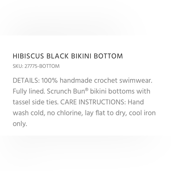 BRAND NEW bathing suit set black crochet bikini top and bottoms - Picture 7 of 16